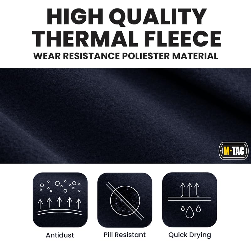M-Tac Elite Winter Fleece Balaclava - Cold Weather Mask for Winter - Men (Dark Navy Blue) - Image 5