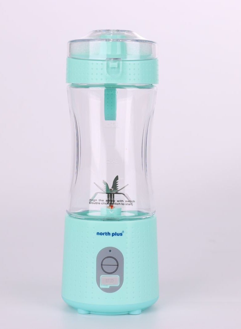 North Plus ProMix410 Portable Blender for Smoothies & Shakes, USB Rechargeable, 6 Blades, BPA-Free, Travel-Friendly, Compact Design, Ideal for Gym, Home & Office (Teal) - Image 1