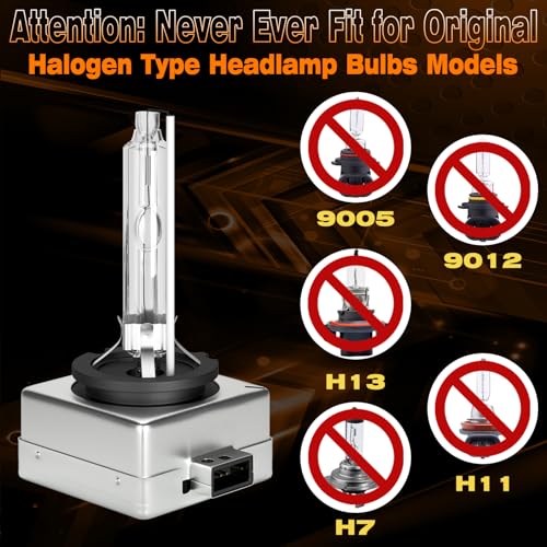 Xenooto for Ford Explorer HID Xenon Headlight Bulbs D3S 2011 2012 2013 2014 2015, XLT High Low Dual Beam Bi-Xenon Lights, 6000K Bright White 35W OEM D3SC1 Replacement, Not for Halogen, 2-Pack - Image 2