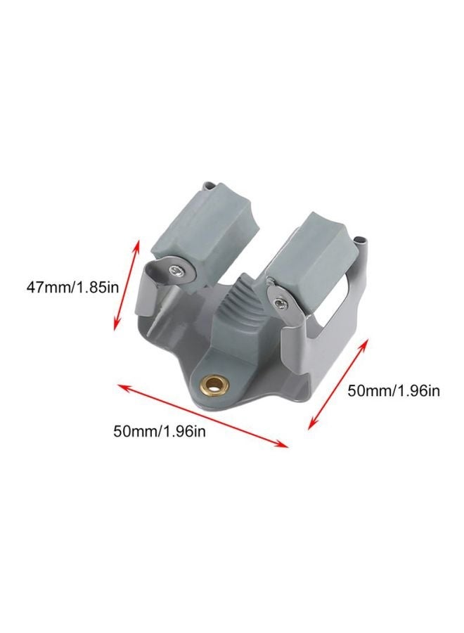 NIBEMINENT 5-Piece Mop Broom Holder Grey 5x5x4.7cm - Image 4