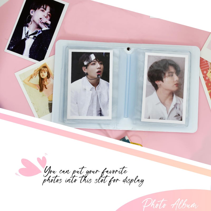 Babyfond 3 Inch Mini Photo Album Kpop Photocard Binder, Butterfly Hollow Photocard Holder Book, Business Card Book Holder, Photocard Sleeves 40 Pockets (Pink) - Image 2