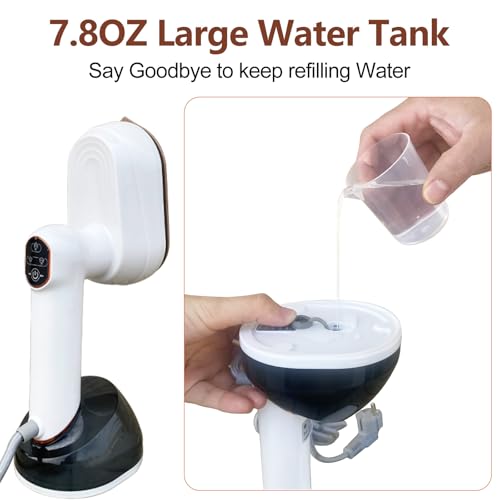 Yokgrass 2 in 1 Steamer & Iron,1200W Portable Travel Garment Steamer for Clothes, 7.8OZ Large Tank, Handheld Wrinkle Remover, 25S Fast Heat-up, Quick Wrinkle Remover, Compact Size for Travel - Image 5