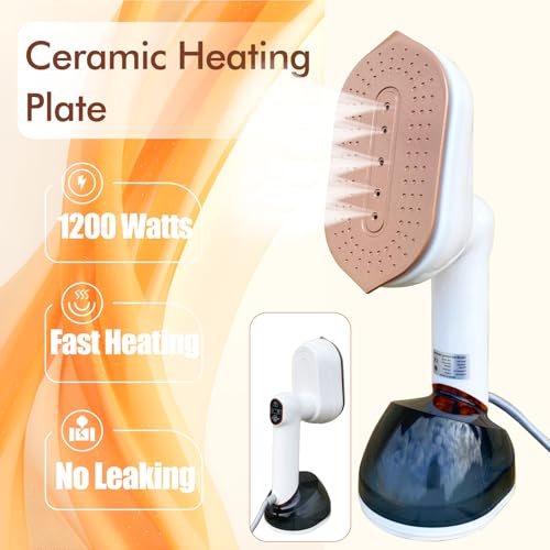 Yokgrass 2 in 1 Steamer & Iron,1200W Portable Travel Garment Steamer for Clothes, 7.8OZ Large Tank, Handheld Wrinkle Remover, 25S Fast Heat-up, Quick Wrinkle Remover, Compact Size for Travel - Image 2