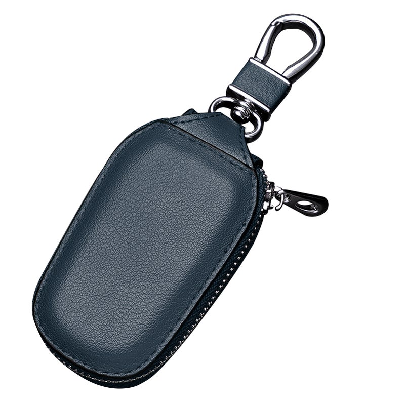 Car Key Holder Blue Premium Sturdy Durable Material - Large Capacity Space Key Fob Holder Waist Hanging Design Key Organizer for Daily Home Office Car Use - Image 1