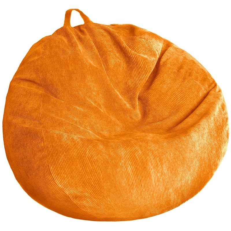 Kisoy Stuffed Animal Storage Bean Bag Chair Cover - Washable Ultra Soft Corduroy Cover for Organizing Plush Toys or Textile, Sack Bean Bag for Adults, Teens - Image 1