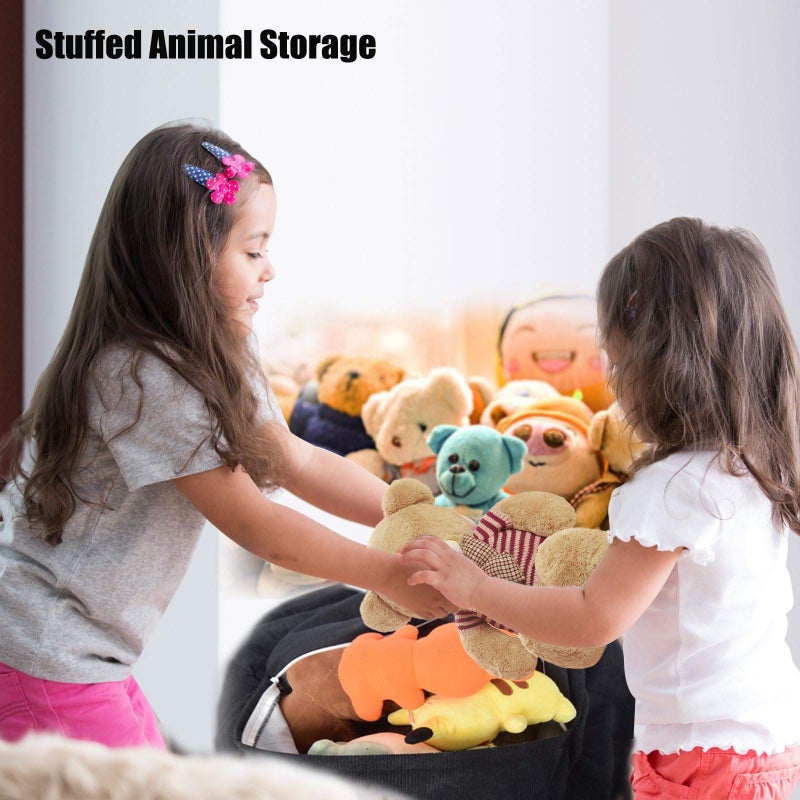 Kisoy Stuffed Animal Storage Bean Bag Chair Cover - Washable Ultra Soft Corduroy Cover for Organizing Plush Toys or Textile, Sack Bean Bag for Adults, Teens - Image 5