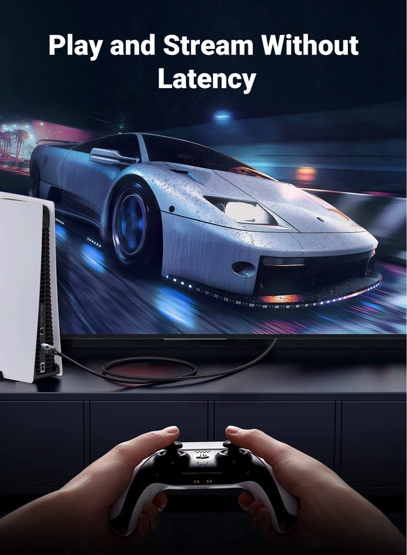 Zikra Cat 8 Ethernet Cable 6FT, High Speed Braided 40Gbps 2000Mhz Network Cord Cat8 RJ45 Shielded Indoor Heavy Duty LAN Cables Compatible for Gaming PC PS5 Xbox Modem Router 6FT - Image 3