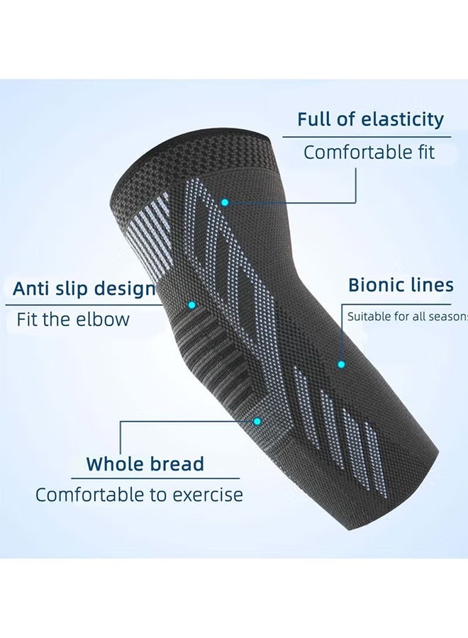 Happy D 2 Pack Elbow Support, Compression Support Sleeves, Compression Sports Elbow Pads, Fitness Cycling Sports Elbow Pads, Joint Pain Relief Elbow - Image 4