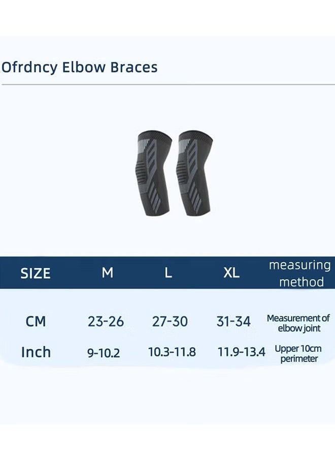 Happy D 2 Pack Elbow Support, Compression Support Sleeves, Compression Sports Elbow Pads, Fitness Cycling Sports Elbow Pads, Joint Pain Relief Elbow - Image 3