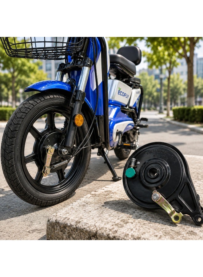 Fukukawa 16 Inch E-Bike Front Drum Brake Assembly Mechanical Brake with Brake Shoes Springs Mounting Plate for Electric Bicycle - Image 3