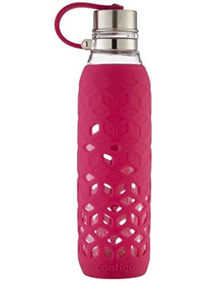 Contigo - Contego Purity Glass Large Drinking Water Bottle Leakproof Large Drinking Bottle With Silicone Lid Perfect For Sports Biking Hiking 18 Oz - Image 1