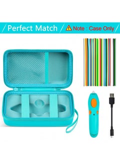 ANKHOH ANKHOH Case Compatible with 3Doodler Start+ Essentials (2023) for 3D Pen Set for Kids, Storage Organizer Holder for Printing Filament Refill and Micro-USB Charger, All Green-Bag Only  - Image 2