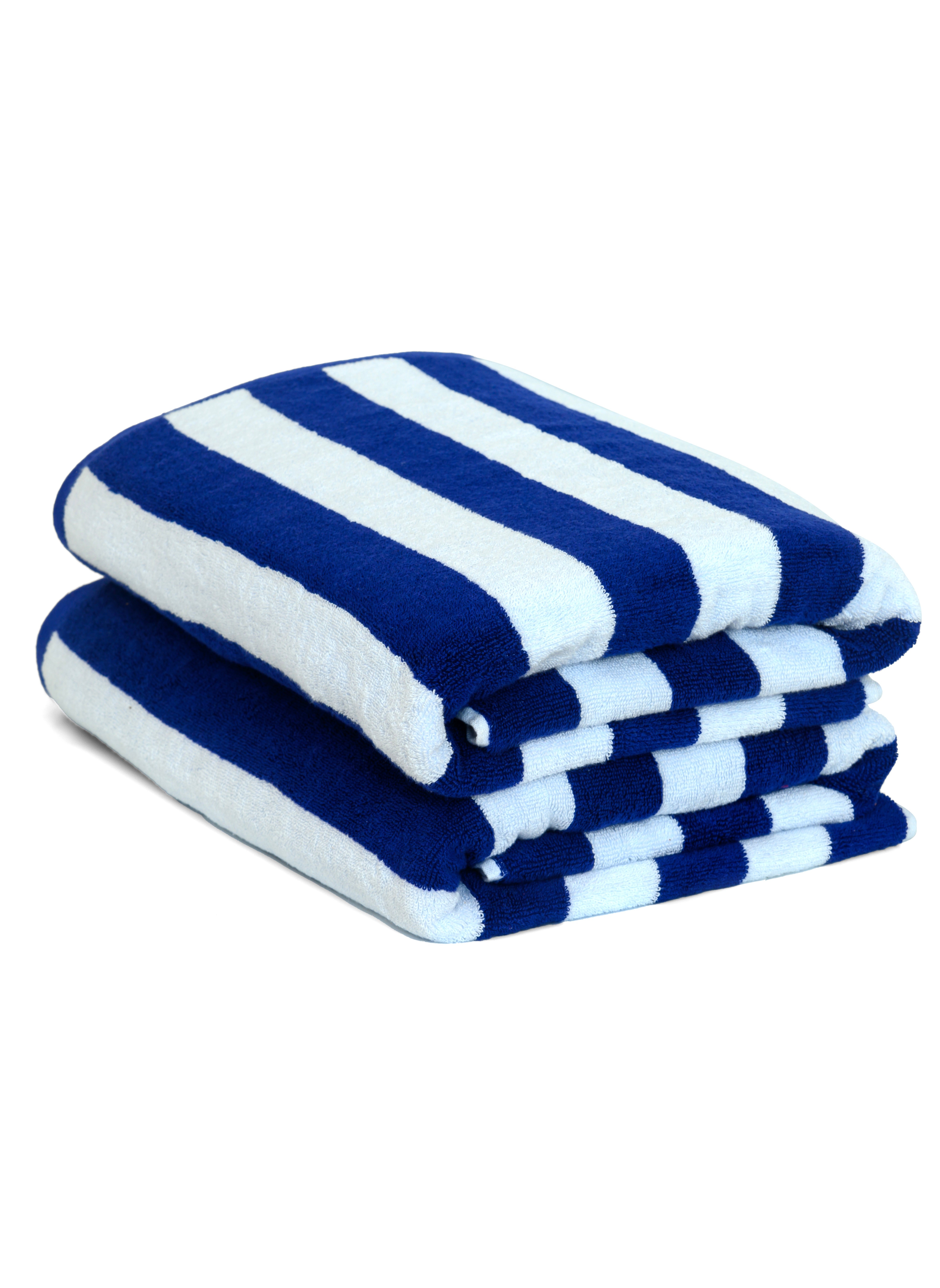 Bliss Casa 2-Pieces Oversized Beach Towels Extra Large 100% Cotton Summer Pool Cabana Stripe Highly Absorbent And Soft Towel 