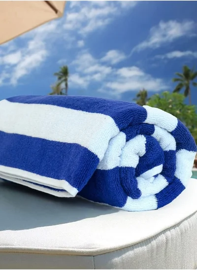 Bliss Casa 2-Pieces Oversized Beach Towels Extra Large 100% Cotton Summer Pool Cabana Stripe Highly Absorbent And Soft Towel