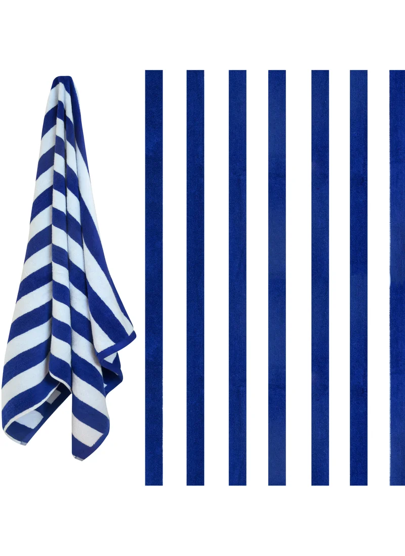 Bliss Casa 2-Pieces Oversized Beach Towels Extra Large 100% Cotton Summer Pool Cabana Stripe Highly Absorbent And Soft Towel