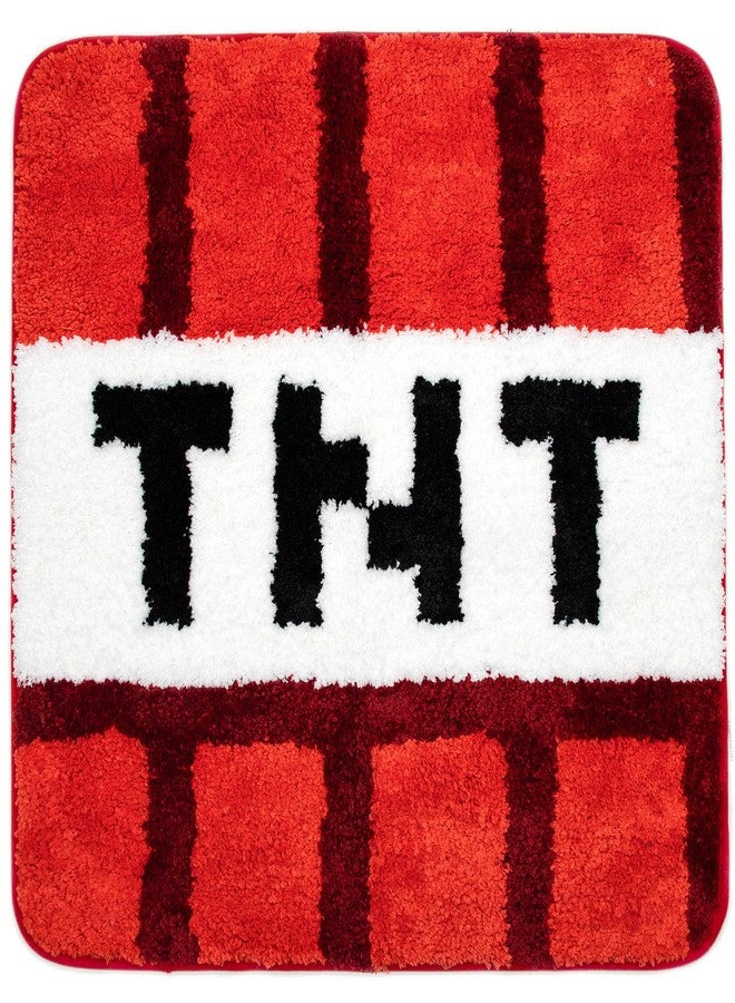 Jay Franco Minecraft Creeper TNT 14 Piece Bathroom Set - Includes Shower Curtain, 12 Hooks, & Non-Slip Bath Rug - Easy Care Fabric (Official Minecraft Product) - Image 5