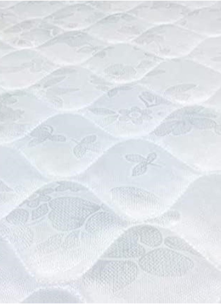 AL WADI FURNITURE - King Size Medicated Mattress, Comfort Back Support, Reversible Use Option, Polyester Fabric, 180W x 210L x 20H cm - White - Image 1