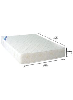 AL WADI FURNITURE King Size Medicated Mattress, Comfort Back Support, Reversible Use Option, Polyester Fabric, 180W x 210L x 20H cm - White  - Image 2