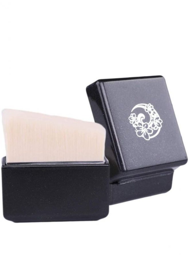 Portable Slanted Flat-Head Foundation Brush with Protective Case – Flawless One-Stroke Application - Image 1