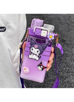 Sanrio Kuromi Water Bottle 520ml with Strap – Cute & Portable Hydration Companion  - Image 2