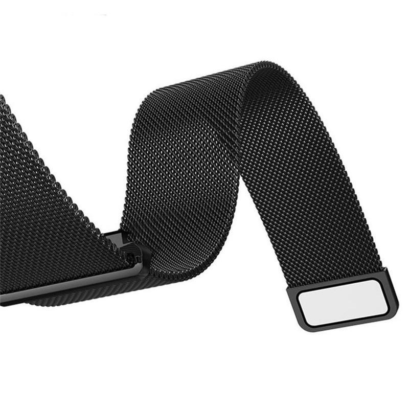 إيروريكس سوار ساعة هواوي B6 / B7 ميلانو من الفولاذ المقاوم للصدأ مقاس 16 مم (أسود) - Image 4