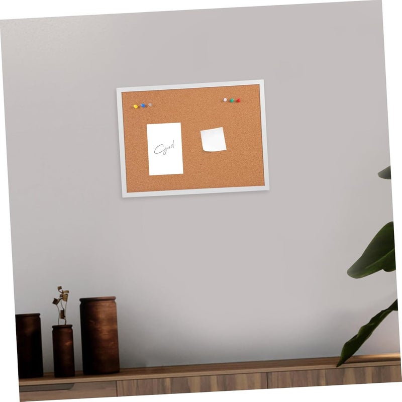 1Set Framed Cork Board DIY Small Bulletin Board for Office Memo Board for Notes Photos Lightweight Stylish Design for Home Office Use - Image 5