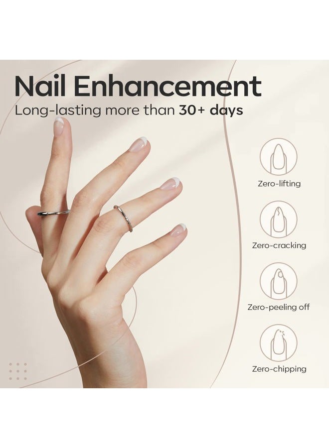 modelones Builder Nail Gel, 7-in-One Clear Builder for Nails, LED Lamp Cured Color Base Coat Strengthener Thickening Extension Rhinestone Glue Gel Polish in a Bottle for DIY Home Salon Gifts - Image 4