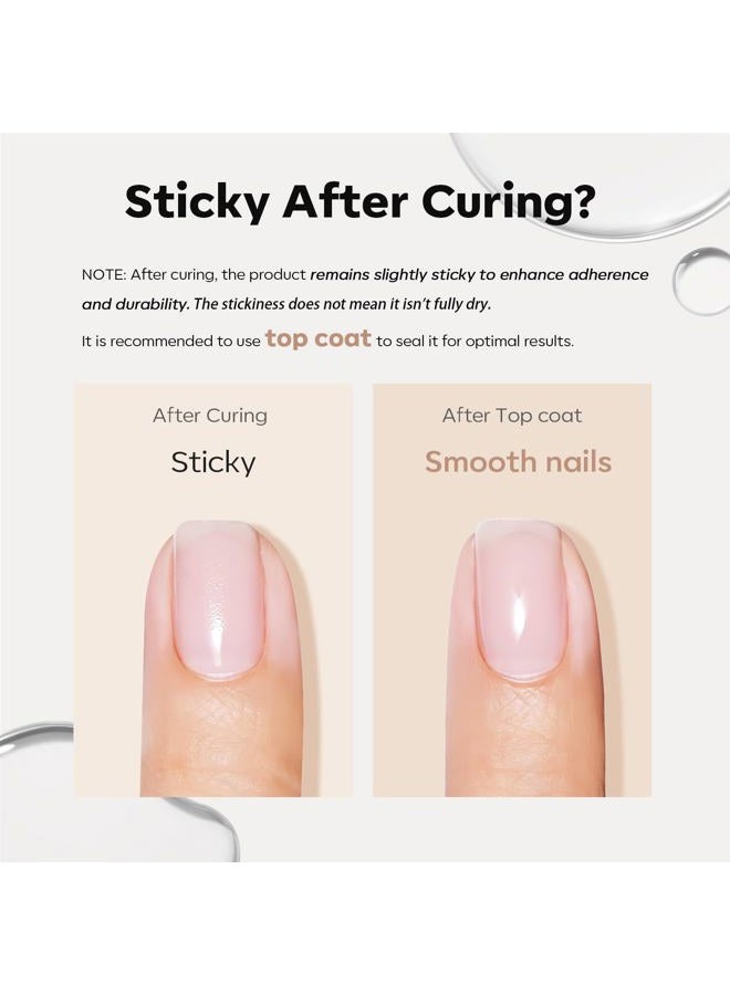 modelones Builder Nail Gel, 7-in-One Clear Builder for Nails, LED Lamp Cured Color Base Coat Strengthener Thickening Extension Rhinestone Glue Gel Polish in a Bottle for DIY Home Salon Gifts - Image 3