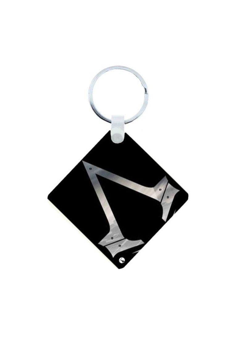 RKN Assassin's Creed Logo Printed Keychain Black/Grey