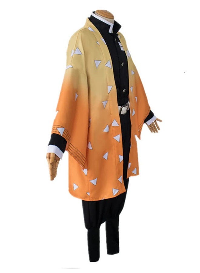 Halamodo قاتل الشياطين زينيتسو أغاتسوما مجموعة أزياء كوزبلاي، ملابس لعب أدوار الأنمي، بما في ذلك الملابس الخارجية، أعلى، سروال، ربط القدمين والحزام، مناسبة لاحتفالات عيد الميلاد، عروض المسرح، حفلات المواضيع، عروض المواهب، وأوقات مختلفة للبالغين - Image 2