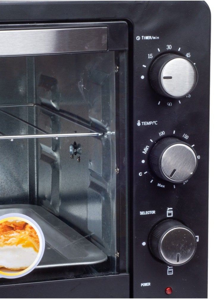 FIRST 1 Electric Oven With Grill And Tray, 45 Liters, Stainless Steel Grid  - Image 2
