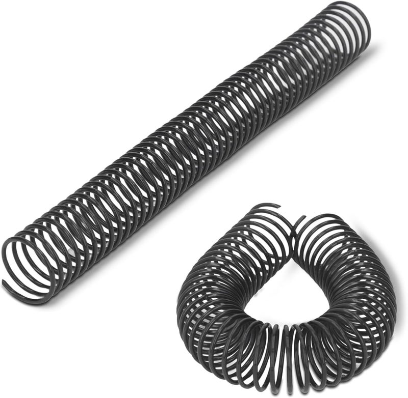 30PCS Black Spiral Binding Coils, 29MM PVC Plastic 4:1 Ratio for 260 Sheets A4 Paper 360° Rotatable Coil Binding Spine for Office Home Use Engineers Projects Documents Presenta - Image 1