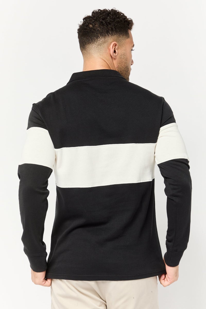 Paul Frank قميص بولو بأكمام طويلة للرجال بتصميم عادي مع شعار العلامة التجارية، متعدد الألوان - Image 4