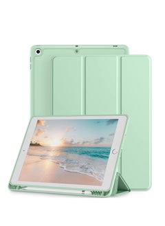 iPad 9th/8th/7th Generation Case iPad 10.2 Inch Case with Pencil Holder TPU Smart Stand Back Case Cover for iPad Case 2021/2020/2019 Auto Wake/Sleep Mint Green
