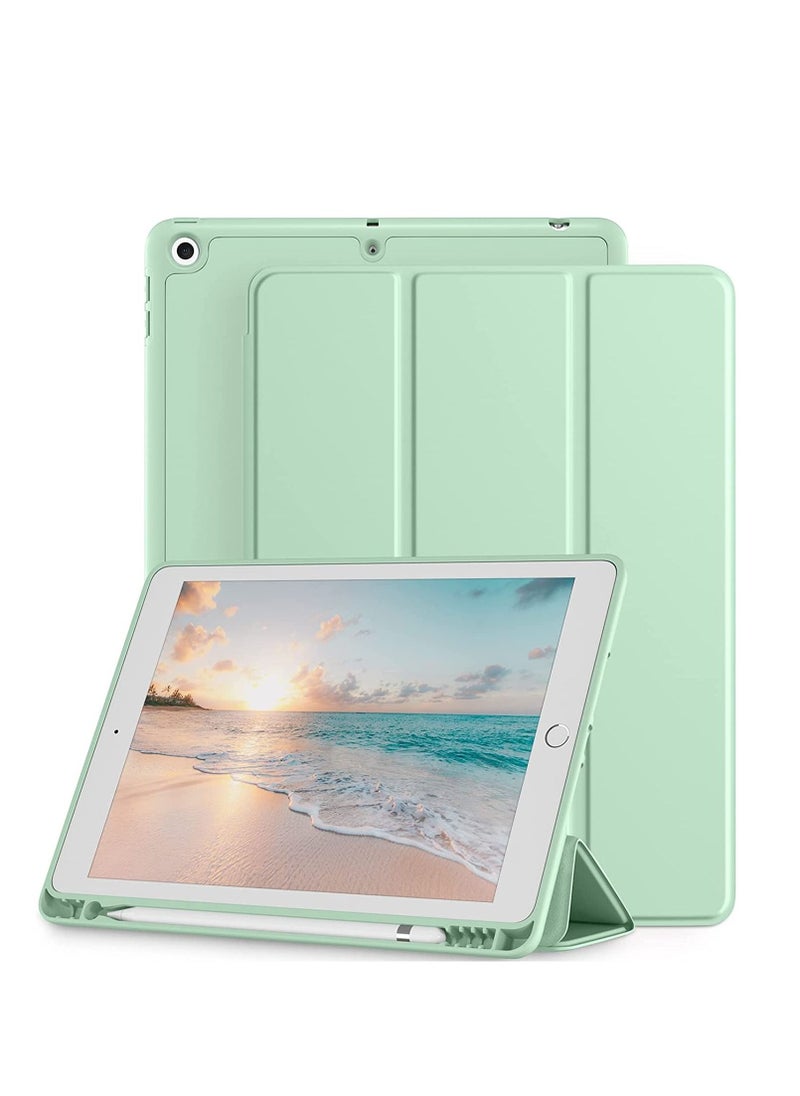 Generic - iPad 9th/8th/7th Generation Case iPad 10.2 Inch Case with Pencil Holder TPU Smart Stand Back Case Cover for iPad Case 2021/2020/2019 Auto Wake/Sleep Mint Green - Image 1
