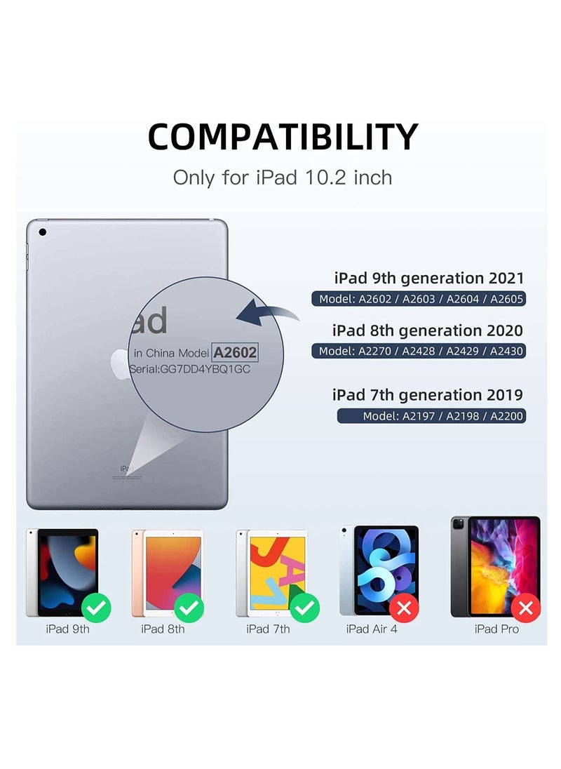 Generic - iPad 9th/8th/7th Generation Case iPad 10.2 Inch Case with Pencil Holder TPU Smart Stand Back Case Cover for iPad Case 2021/2020/2019 Auto Wake/Sleep Mint Green - Image 1