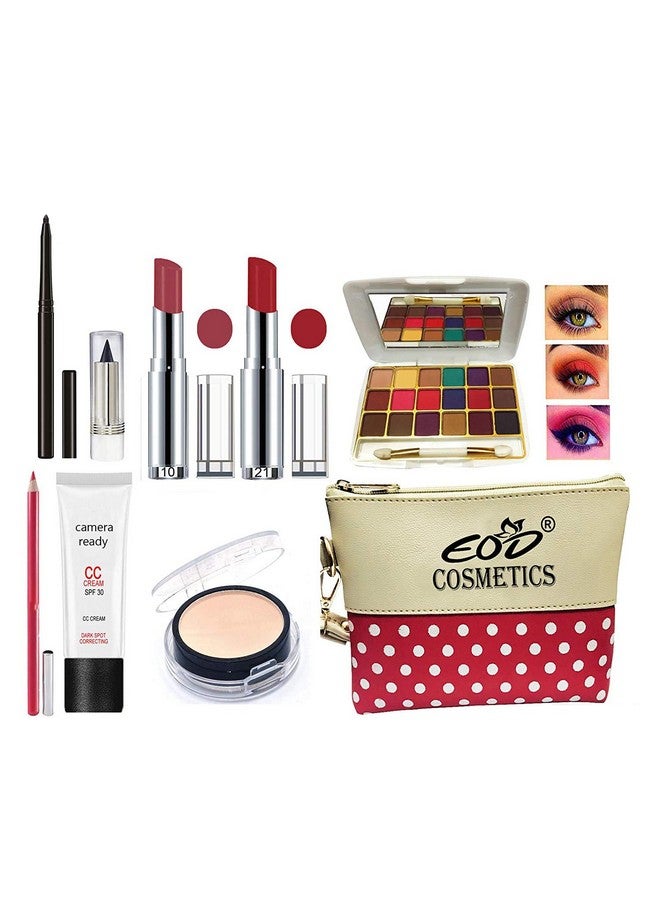 Eod Make Up Combo For Women/Ladies New Cosmetics Kit with Pouch (Set of 9 Pcs) A50 - Image 1