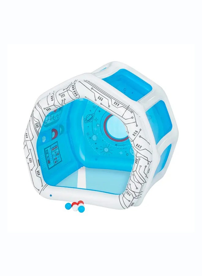Bestway, 49" x 41" x 46"/ Space Station Exploration Playhouse Inflatable Outdoor Water Play Toy for Kids and Families, Durable Premium Quality Material, Easy Inflate and Deflate Design, Pool Beach Garden Summer Fun Activity, 1.25mx1.05mx1.17m - Image 1