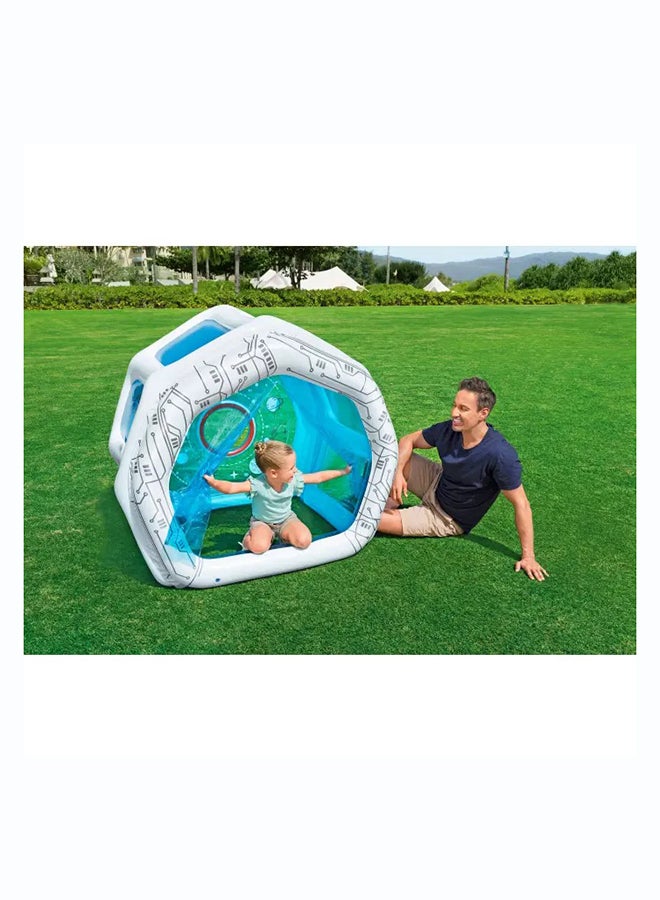 Bestway, 49" x 41" x 46"/ Space Station Exploration Playhouse Inflatable Outdoor Water Play Toy for Kids and Families, Durable Premium Quality Material, Easy Inflate and Deflate Design, Pool Beach Garden Summer Fun Activity, 1.25mx1.05mx1.17m - Image 3