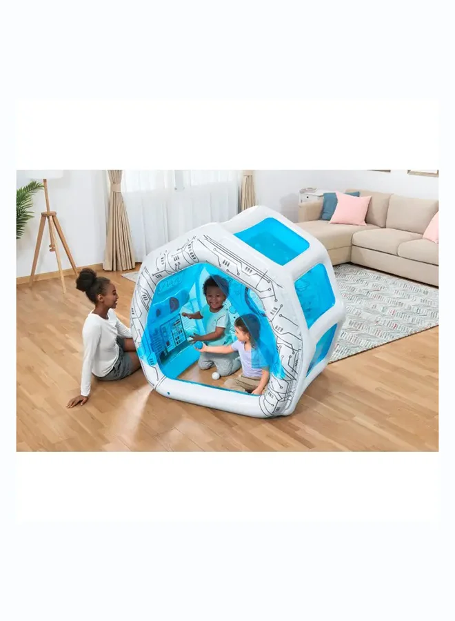 Bestway Bestway, 49" x 41" x 46"/ Space Station Exploration Playhouse Inflatable Outdoor Water Play Toy for Kids and Families, Durable Premium Quality Material, Easy Inflate and Deflate Design, Pool Beach Garden Summer Fun Activity, 1.25mx1.05mx1.17m