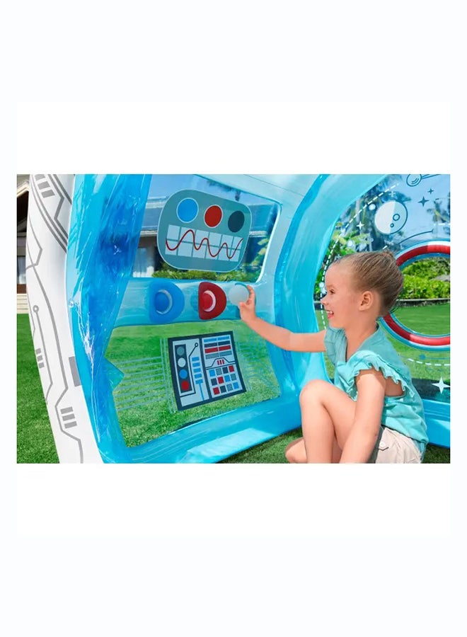 Bestway, 49" x 41" x 46"/ Space Station Exploration Playhouse Inflatable Outdoor Water Play Toy for Kids and Families, Durable Premium Quality Material, Easy Inflate and Deflate Design, Pool Beach Garden Summer Fun Activity, 1.25mx1.05mx1.17m - Image 5