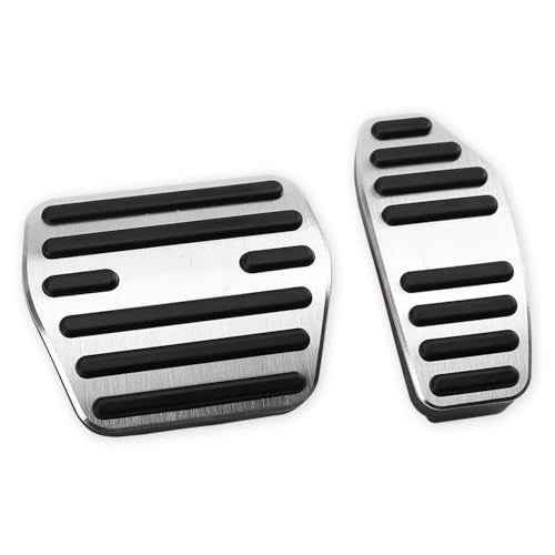 LEXLEYwith Rogue Logo 2PCS AntiSlip Aluminum Brake Gas Pedal PadsAuto No Drilling Accelerator Pedal Covers Only for Nissan 20142026 Rogue20172022 Rogue SportSliver - Image 1