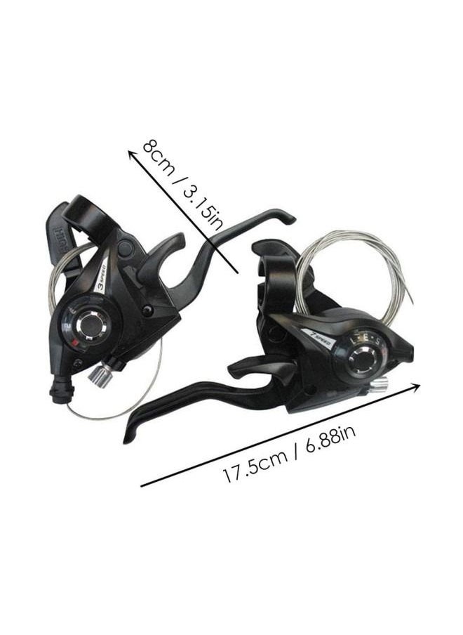 Generic - Brake Lever Combo With Inner Shift ,3x7 Speed Shifter Bike MTB Fixed Gear AccessoriesCables - Image 1