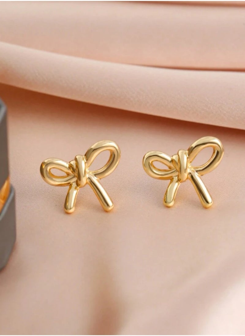 Equal - Elegant Stainless Steel Gold Plated Earrings For Women - Image 1