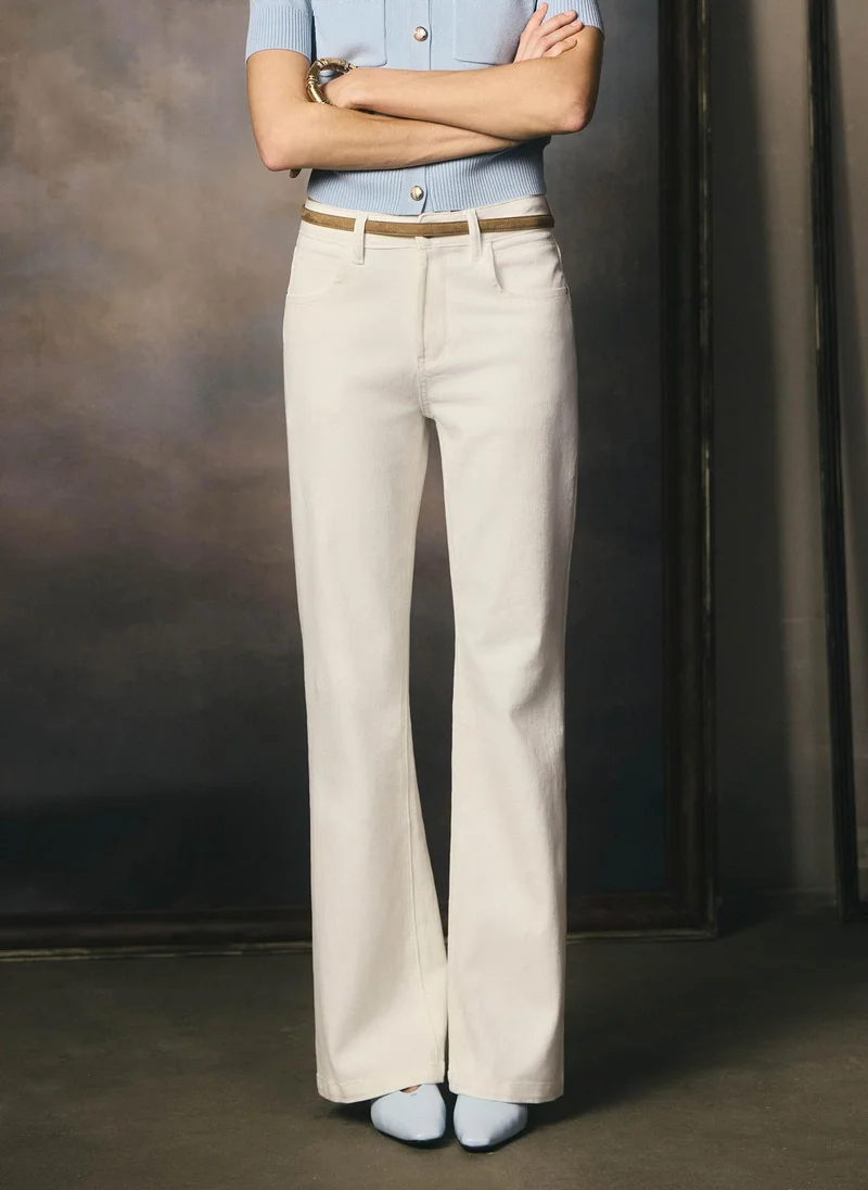 Straight-leg jeans in heavy denim