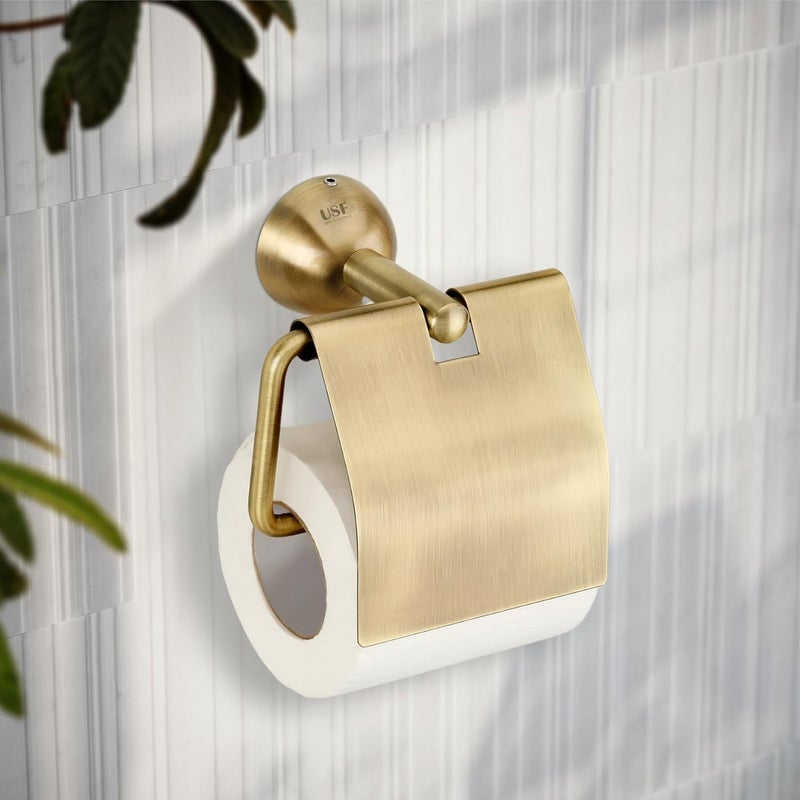U-S-F BATH ACCESSORIES USF Toilet Paper Roll Holder for Bathroom 304 Stainless Steel Toilet Paper Holder in Bathroom Toilet Tissue Roll Holder for Bathroom Toilet roll Stand Bathroom AccessoriesAntique Torin  - Image 1