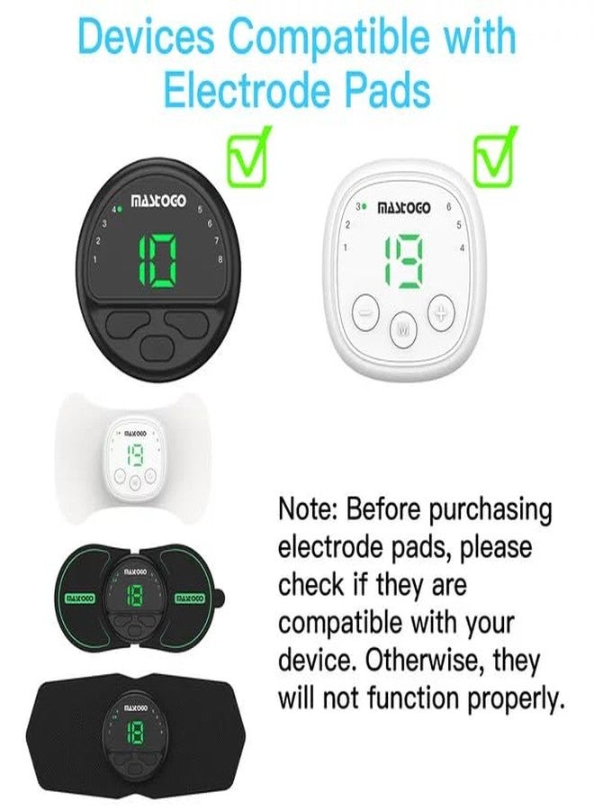 MASTOGO Wireless Tens Unit Electrode Pads - 4.4 in x 2.2 in Tens Unit Electrode Pads for Standard 3.5mm snap connectors - Compatible with 1.1 in Distance Between the Centers of the Two Snaps(4pack) - Image 2