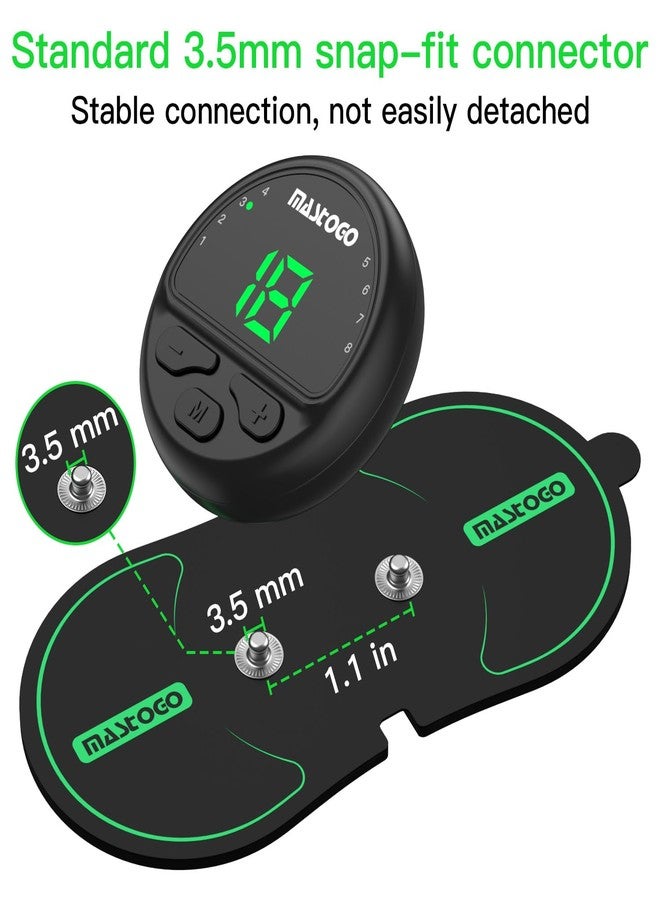 MASTOGO Wireless Tens Unit Electrode Pads - 4.4 in x 2.2 in Tens Unit Electrode Pads for Standard 3.5mm snap connectors - Compatible with 1.1 in Distance Between the Centers of the Two Snaps(4pack) - Image 3