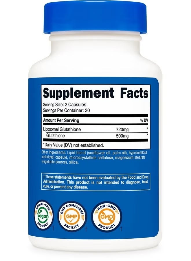 Nutricost, Liposomal Glutathione, 60 Capsules (360 mg per Capsule) - Image 2