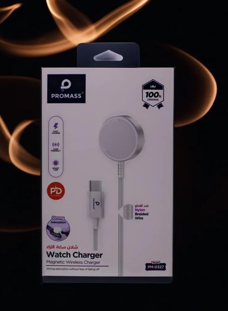 بروماس شاحن ساعة مغناطيسي لاسلكي سلك مضفر من النايلون امتزاز قوي - Image 1